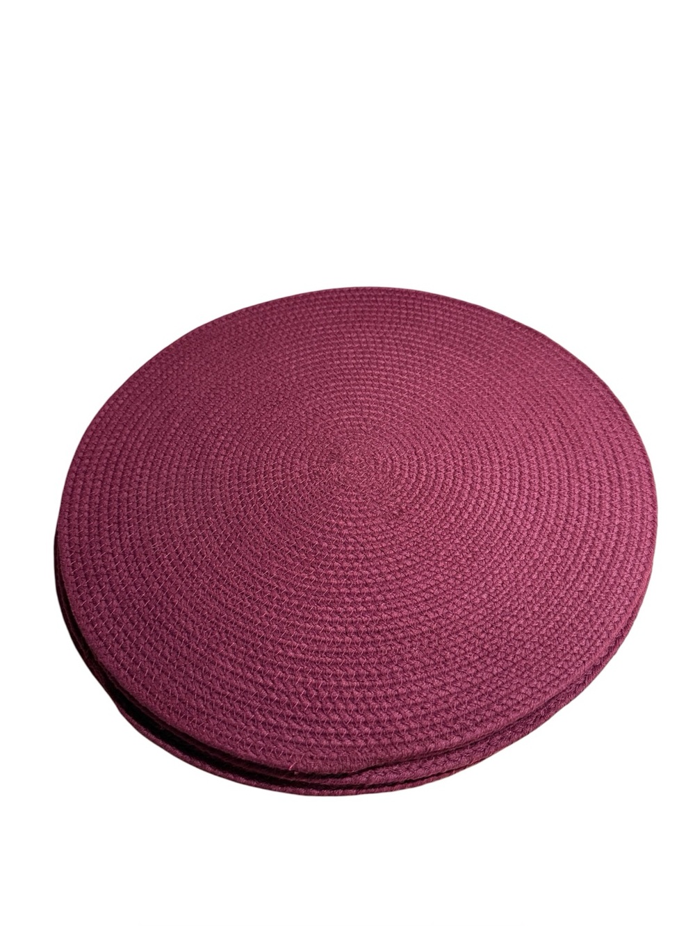 6 Cotton Woven Wine Purple Red Circle Placemats Autumn Cottagecore